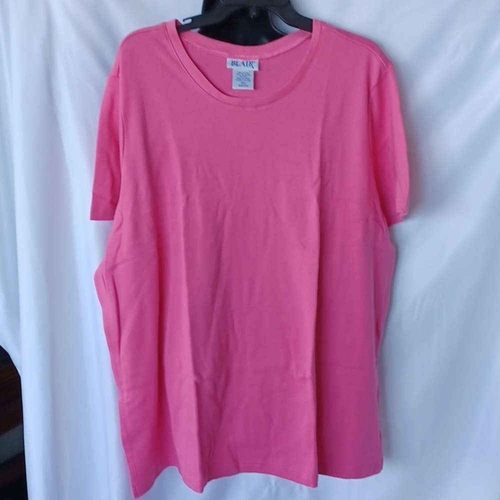 Blair Tee Shirt Top Size 3X Plus, Pink, New